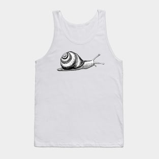 Hand drawn Snail using pen and ink Tank Top